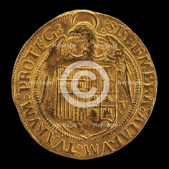 Eagle Displaying Crowned Shield of Aragon and Castile [reverse], 16th century. Creator: Unknown.