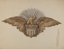Eagle Emblem, c. 1938. Creator: Eva Wilson