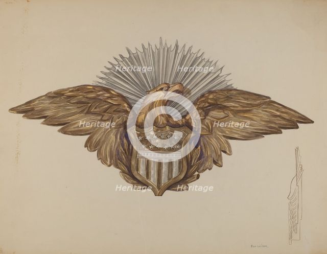 Eagle Emblem, c. 1938. Creator: Eva Wilson.