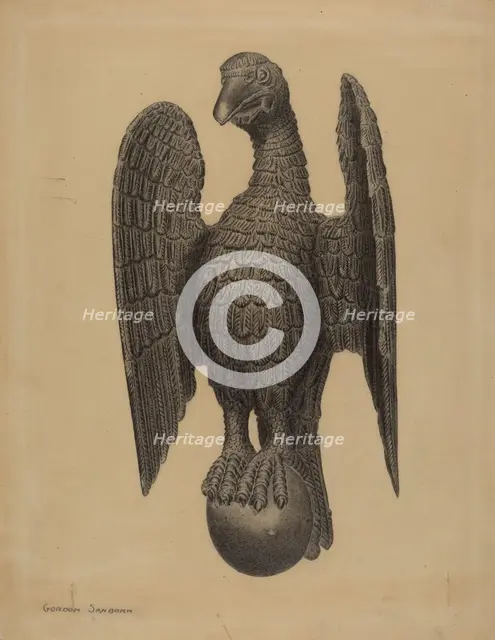 Eagle Figure, c. 1937. Creator: Gordon Sanborn.