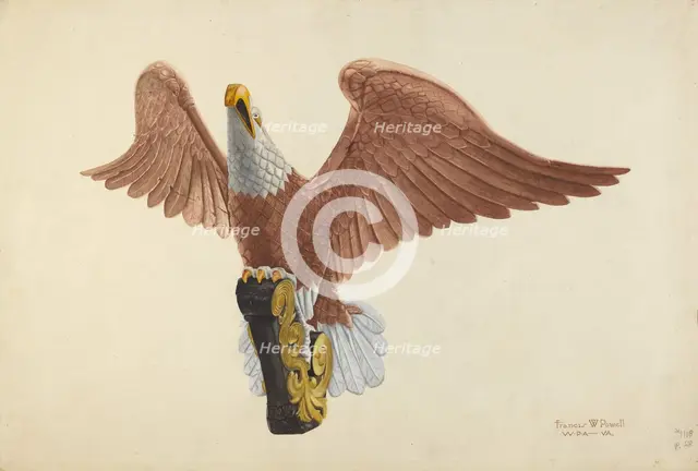 Eagle Figurehead, 1935/1942. Creator: F. W. Powell.