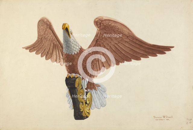 Eagle Figurehead, 1935/1942. Creator: F. W. Powell.