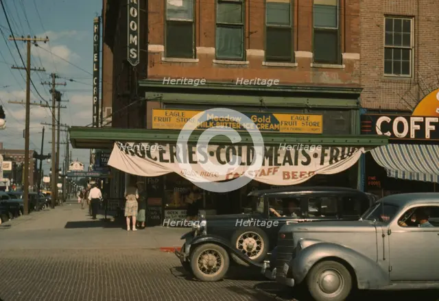 Eagle Fruit Store and Capital Hotel, Lincoln, Nebraska, 1942. Creator: John Vachon.