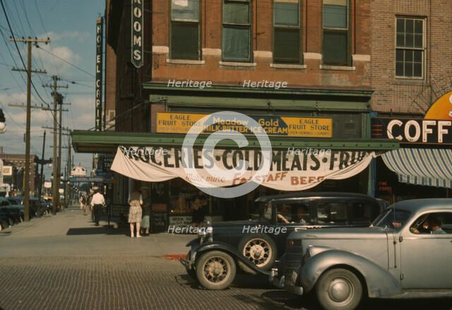 Eagle Fruit Store and Capital Hotel, Lincoln, Nebraska, 1942. Creator: John Vachon.