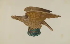 Eagle from Tugboat Wheelhouse, c. 1939. Creator: John W Kelleher