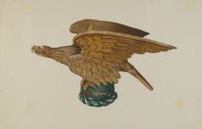 Eagle from Tugboat Wheelhouse, c. 1939. Creator: John W Kelleher