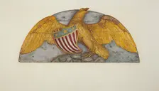 Eagle from Paddle Wheel Cover of "Island Home", c. 1937. Creator: Alfred H. Smith