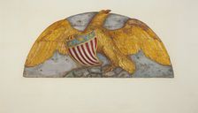 Eagle from Paddle Wheel Cover of "Island Home", c. 1937. Creator: Alfred H. Smith