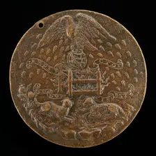 Eagle on an Armillary Sphere [reverse], c. 1475. Creator: Niccolo Fiorentino