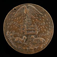 Eagle on an Armillary Sphere [reverse], c. 1475. Creator: Niccolo Fiorentino