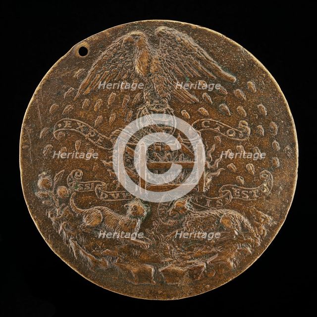 Eagle on an Armillary Sphere [reverse], c. 1475. Creator: Niccolo Fiorentino.