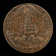 Eagle on an Armillary Sphere [reverse], c. 1475. Creator: Niccolo Fiorentino