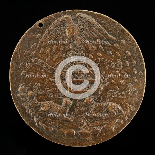 Eagle on an Armillary Sphere [reverse], c. 1475. Creator: Niccolo Fiorentino.