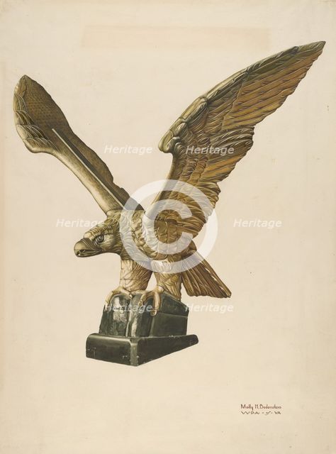 Eagle: Pilot House Ornament, c. 1938. Creator: Molly Bodenstein.