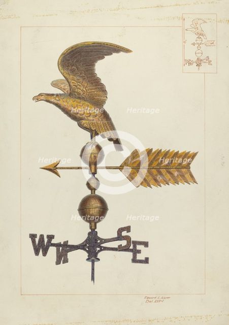 Eagle Weather Vane, c. 1938. Creator: Edward L Loper.