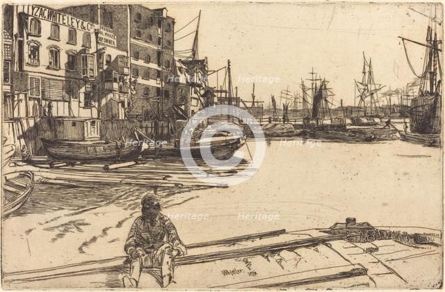 Eagle Wharf, 1859. Creator: James Abbott McNeill Whistler.
