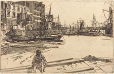 Eagle Wharf, 1859. Creator: James Abbott McNeill Whistler