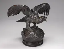 Eagle with Wings Outstretched and Open Beak, model date unknown, cast after 1862. Creator: Antoine-Louis Barye