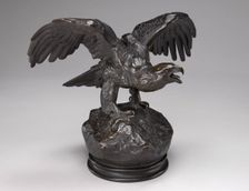 Eagle with Wings Outstretched and Open Beak, model date unknown, cast after 1862. Creator: Antoine-Louis Barye