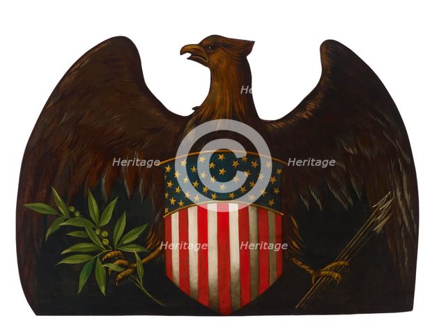 Eagle with Shield and Arrows, about 1875. Creator: Unknown.