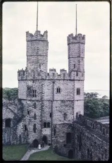 Eagle Tower, Caernarfon Castle, Caernarvonshire, North Wales, 1962. Creator: Norman Barnard