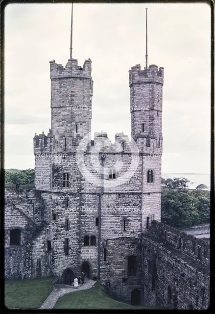 Eagle Tower, Caernarfon Castle, Caernarvonshire, North Wales, 1962. Creator: Norman Barnard.