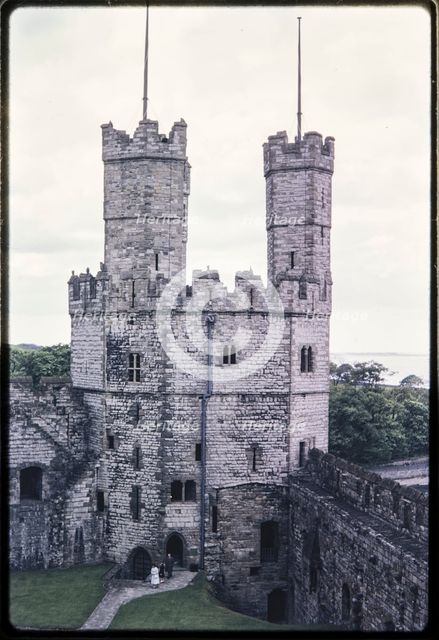 Eagle Tower, Caernarfon Castle, Caernarvonshire, North Wales, 1962. Creator: Norman Barnard.