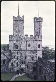 Eagle Tower, Caernarfon Castle, Caernarvonshire, North Wales, 1962. Creator: Norman Barnard