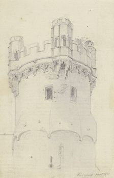 Eagle Tower in Rudesheim, 1838. Creator: Carl Theodor Reiffenstein