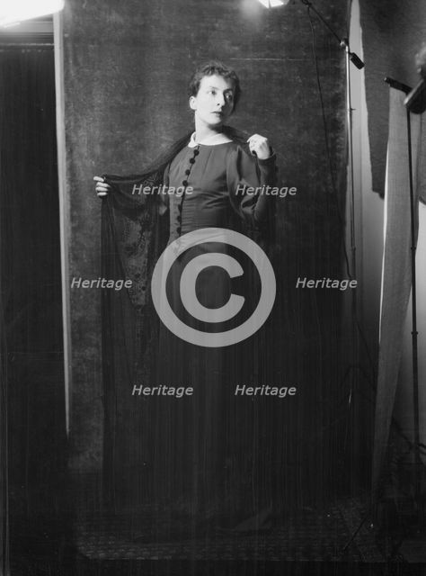 Eames, Claire [i.e. Clare], portrait photograph, 1926 Feb. 11. Creator: Arnold Genthe.