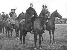 Eamon De Valera at a march-past of troops of the Irish Free State, Dublin, c1934-1935