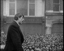 Eamon De Valera Giving an Impassioned Speech to Crowds in the Irish Free State, 1922. Creator: British Pathe Ltd