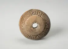 Ear Ornament or Spindle Whorl with Modeled Design, A.D. 1450/1521. Creator: Unknown