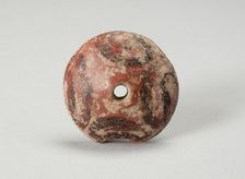 Ear Ornament or Spindle Whorl with Modeled Design, A.D. 1450/1521. Creator: Unknown