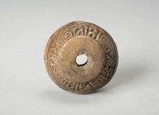 Ear Ornament or Spindle Whorl with Modeled Design, A.D. 1450/1521. Creator: Unknown