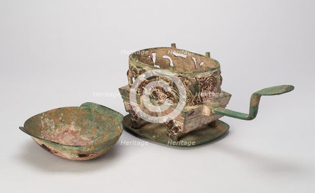 Eared Cup (Erbei) with Warming..., late Western Han/early Eastern Han, 1st cent BC/1st cent. AD. Creator: Unknown.