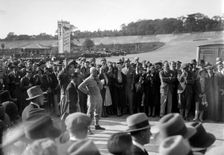 Earl Howe at the BARC Meeting, Brooklands, 25 May 1931. Artist: Bill Brunell