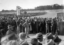 Earl Howe at the BARC Meeting, Brooklands, 25 May 1931. Artist: Bill Brunell