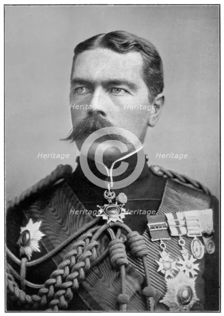 Earl Kitchener of Khartoum, Irish-born British soldier and statesman, in dress uniform. Artist: Unknown