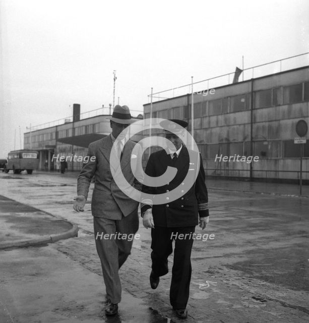 Earl Mountbatten of Burma visiting Malmö, Sweden, 1946. Creator: Otto Ohm.