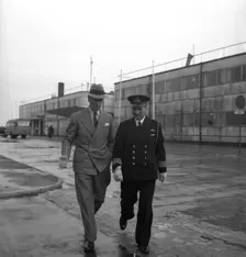 Earl Mountbatten of Burma visiting Malmö, Sweden, 1946. Creator: Otto Ohm