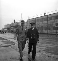 Earl Mountbatten of Burma visiting Malmö, Sweden, 1946. Creator: Otto Ohm