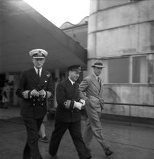 Earl Mountbatten of Burma visiting Malmö, Sweden, 1946. Creator: Otto Ohm