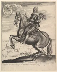 Earl of Essex on Horseback, 1643. Creator: Wenceslaus Hollar
