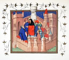 Earl of Northumberland delivering his false message to Richard II, Conway Castle, 19th Century