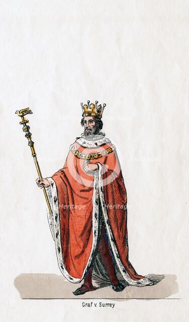 Earl of Surrey, costume design for Shakespeare's play, Henry VIII, 19th century. Artist: Unknown