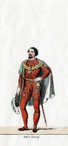 Earl of Surrey, costume design for Shakespeare's play, Henry VIII, 19th century