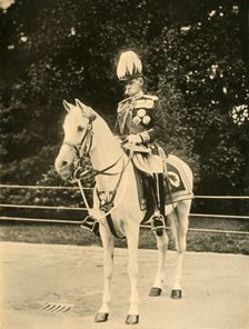 Earl Roberts on his Favourite White Arab "Vonolel" c1898, (1901). Creator: John Chancellor