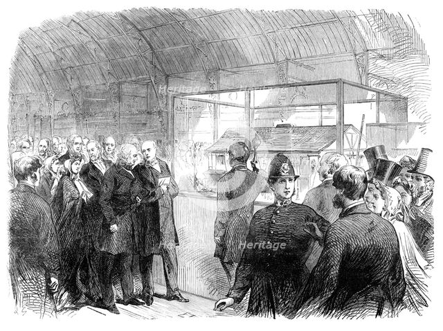 Earl Russell at the opening of the North London Working-men's Exhibition, 1864. Creator: Unknown.