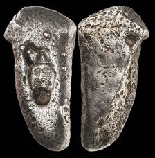 Earliest Ancient Egyptian Currency: Silver bar weighing about half a deben..., c1345-1327 BC. Creator: Numismatic, Oriental coins